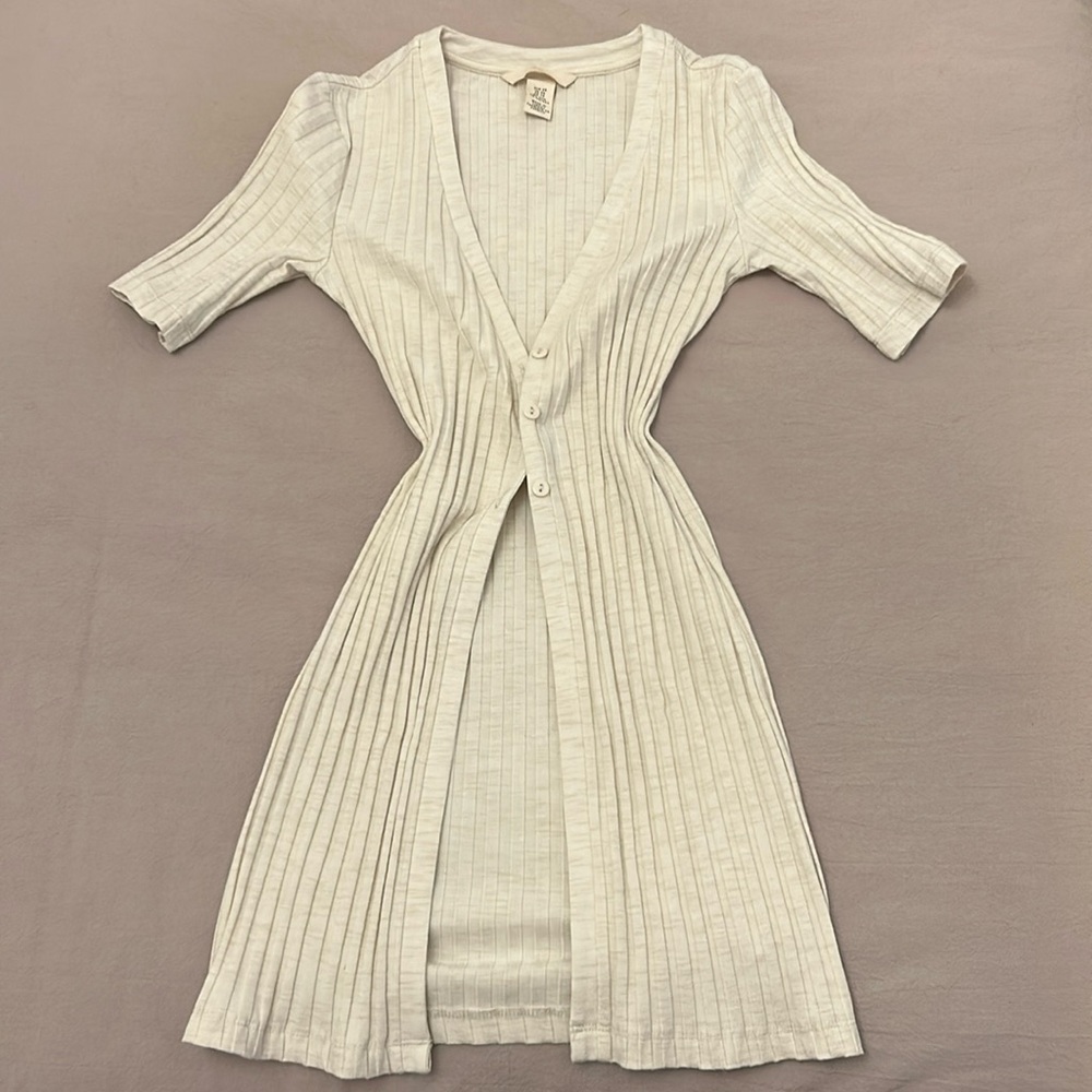 Long button up top